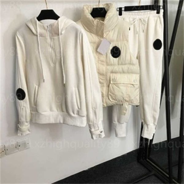 designer outfit women tracksuit warm three piece set letter cotton vest jacket jacket long sleeved hooded pullover sweater casual pants desi, White
designer outfit women tracksuit warm three piece set letter cotton vest jacket jacket long sleeved hooded pullover sweater casual pants desi, White