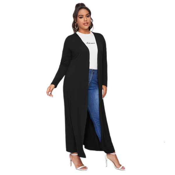 women's plus size outerwear coats plus size long sleeve spring summer elegant cardigans women loose casual open front duster jacket fem, Black
women's plus size outerwear coats plus size long sleeve spring summer elegant cardigans women loose casual open front duster jacket fem, Black
