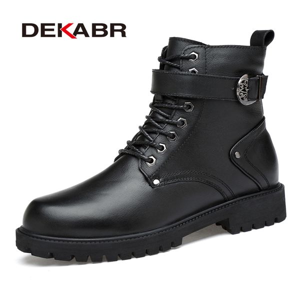 boots dekabr men genuine leather laceup ankle winter motorcycle safety work shoes punk style 230829, Black
boots dekabr men genuine leather laceup ankle winter motorcycle safety work shoes punk style 230829, Black