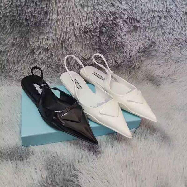 woman sandal brushed sling back pumps pointy toe sling back flat heeled black white pink luxury designer shoes with box 35-41eu
woman sandal brushed sling back pumps pointy toe sling back flat heeled black white pink luxury designer shoes with box 35-41eu