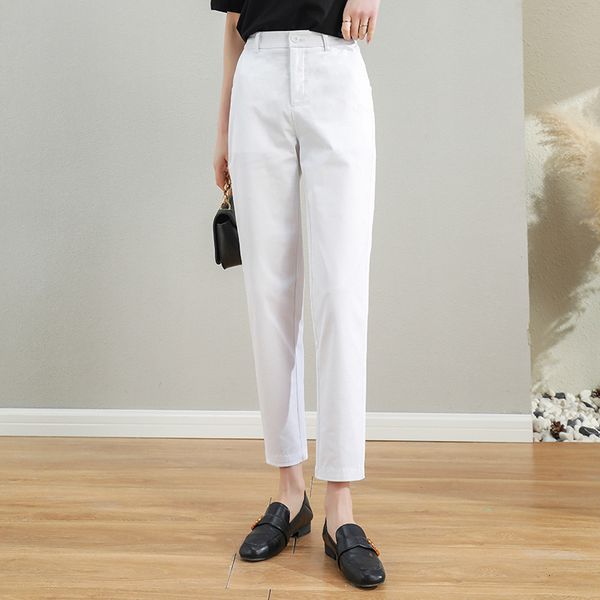 women's pants s spring autumn straight high waist cotton slim casual ol suit cigarette white 230828, Black;white
women's pants s spring autumn straight high waist cotton slim casual ol suit cigarette white 230828, Black;white