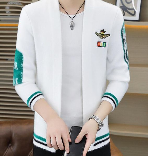 men's sweater new designer fashion casual and fluffy coat thick warm comfortable clothes large size, White;black
men's sweater new designer fashion casual and fluffy coat thick warm comfortable clothes large size, White;black