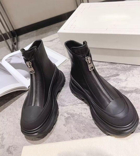 elegant men women tread slick zip boot black white calf leather round toe textured rubber wrap ankle boots comfort couple winter walking eu3
elegant men women tread slick zip boot black white calf leather round toe textured rubber wrap ankle boots comfort couple winter walking eu3