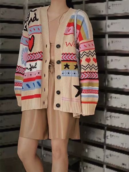 women s knits tee colorful letter star jacquard cardigan autumn 2023 elegant ladies v neck long sleeve single breasted knitted sweater 23082, White
women s knits tee colorful letter star jacquard cardigan autumn 2023 elegant ladies v neck long sleeve single breasted knitted sweater 23082, White