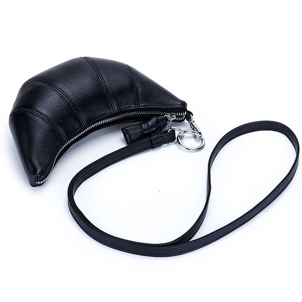 evening bags chic croissant women genuine leather handbags small female designer ladies tote chest bag 230829
evening bags chic croissant women genuine leather handbags small female designer ladies tote chest bag 230829
