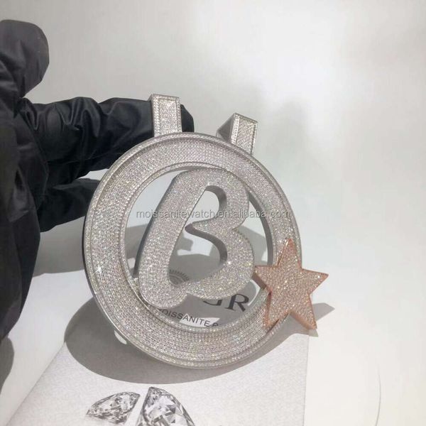 d color vvs moissanite iced out pendant for men necklace sterling sier double bails hip hop custom pendant pass tester, Silver
d color vvs moissanite iced out pendant for men necklace sterling sier double bails hip hop custom pendant pass tester, Silver
