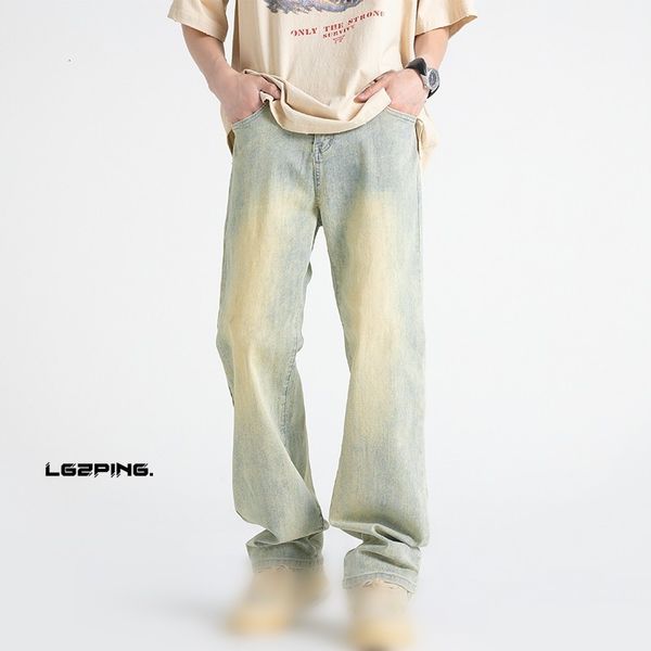 mens jeans yellow mud color straight pants american high street washed pant baggy trunks korean oversize male trouses 230828, Blue
mens jeans yellow mud color straight pants american high street washed pant baggy trunks korean oversize male trouses 230828, Blue