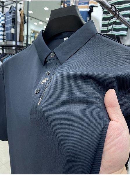 men's polos summer business highend solid color short sleeve polo shirt lapel collar men fashion casual no trace printing 230828, White;black
men's polos summer business highend solid color short sleeve polo shirt lapel collar men fashion casual no trace printing 230828, White;black