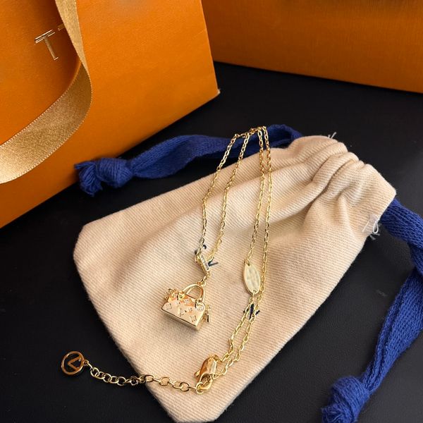 luxury design necklace 18k gold plated stainless steel sweater necklaces choker chain flower letter bag pendant fashion womens wedding jewel, Silver
luxury design necklace 18k gold plated stainless steel sweater necklaces choker chain flower letter bag pendant fashion womens wedding jewel, Silver