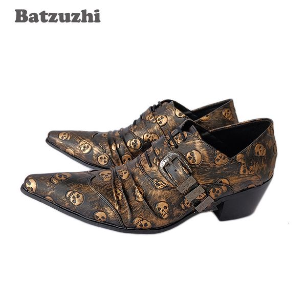 dress shoes fashion golden man shoes skulls pointed toe leather personality man's leisure zapatos hombre goldblack 230829, Black
dress shoes fashion golden man shoes skulls pointed toe leather personality man's leisure zapatos hombre goldblack 230829, Black