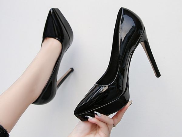 fashion high heels women's pointed waterproof platform slim heels 12cm high heel single shoes women's large size 35-46, Black
fashion high heels women's pointed waterproof platform slim heels 12cm high heel single shoes women's large size 35-46, Black