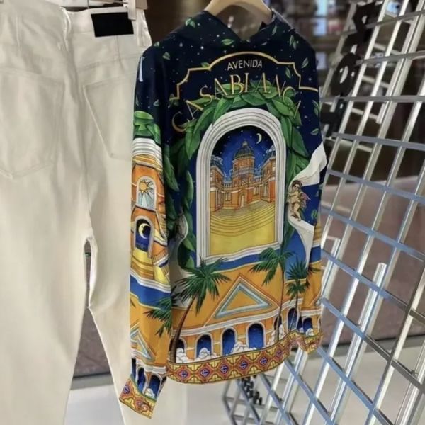 men's casual shirts drop casablanca shirts cupid castle print long sleeved soft beach holiday hawaiian shirt for menwomen 230829, White;black
men's casual shirts drop casablanca shirts cupid castle print long sleeved soft beach holiday hawaiian shirt for menwomen 230829, White;black