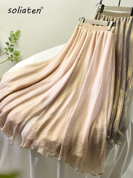 women's pants elegant solid chiffon korean high waist two layer wide leg pant long boho shiny trousers female c078 230828, Black;white
women's pants elegant solid chiffon korean high waist two layer wide leg pant long boho shiny trousers female c078 230828, Black;white