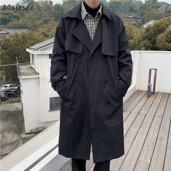 men's trench coats men spring autumn long loose outwear plus size m3xl double breasted solid color windbreak streetwear korean style tr, Tan;black
men's trench coats men spring autumn long loose outwear plus size m3xl double breasted solid color windbreak streetwear korean style tr, Tan;black