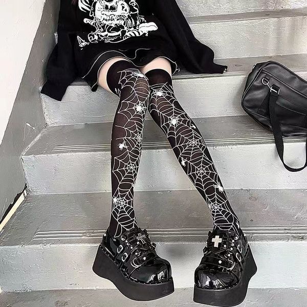 socks hosiery subculture classic lolita black goth cute stockings thigh highs japanese girls gothic punk retro spider web skull bat long 230, Black;white
socks hosiery subculture classic lolita black goth cute stockings thigh highs japanese girls gothic punk retro spider web skull bat long 230, Black;white