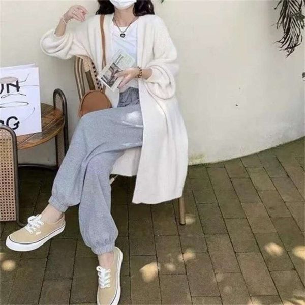 sweaters jackets cardigans womens style sweet temperament medium length loose lazy korean outerwear, White;black
sweaters jackets cardigans womens style sweet temperament medium length loose lazy korean outerwear, White;black