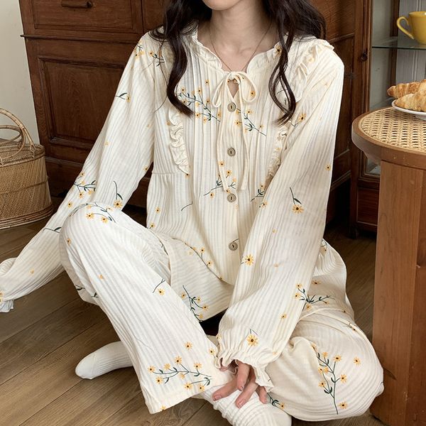 womens sleepwear fdfklak autumn knitted cotton leisure lounge wear pajamas woman fashion sleepewear suit long sleeve print female loungewear, Black;red
womens sleepwear fdfklak autumn knitted cotton leisure lounge wear pajamas woman fashion sleepewear suit long sleeve print female loungewear, Black;red