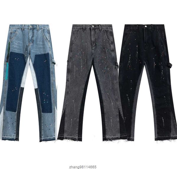 new fashion mens designer splicing jeans ripped denim pants luxury hip hop distressed men women trousers oversized athleisure gall88754, Blue
new fashion mens designer splicing jeans ripped denim pants luxury hip hop distressed men women trousers oversized athleisure gall88754, Blue