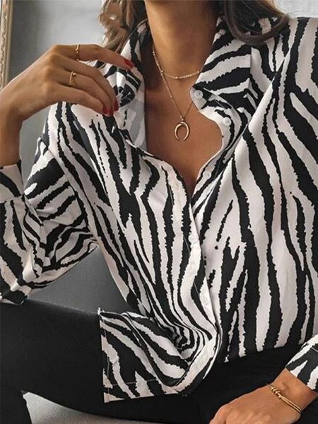 women's blouses shirts zebra pattern women's shirt long sleeve striped single breasted office lady shirts oversize fashion loose p, White
women's blouses shirts zebra pattern women's shirt long sleeve striped single breasted office lady shirts oversize fashion loose p, White