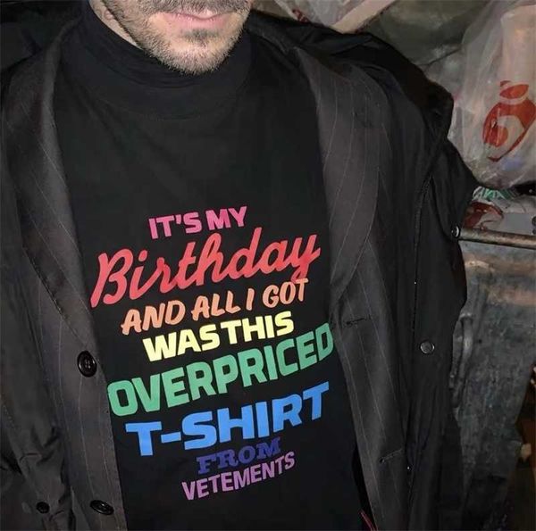 men's t-shirts good quality vetements birthday fashion t shirt men vetements women t-shirt loose fit vtm oversized t shirt mens clothin, White;black
men's t-shirts good quality vetements birthday fashion t shirt men vetements women t-shirt loose fit vtm oversized t shirt mens clothin, White;black