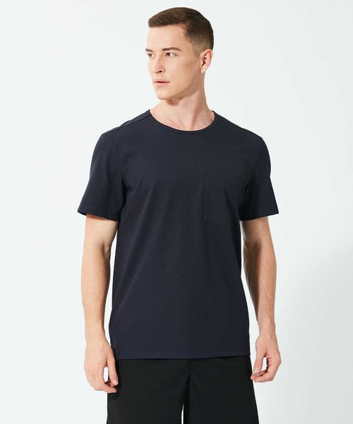 lu-18 men's fitness sports leisure shirt outdoor solid round neck short sleeve chest pocket relaxed fit tees, White;black
lu-18 men's fitness sports leisure shirt outdoor solid round neck short sleeve chest pocket relaxed fit tees, White;black