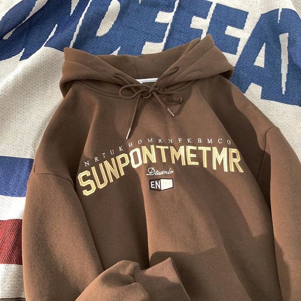 men's hoodies sweatshirts american vintage sweater men and women trendy handsome loose long sleeved hooded couple wear student sweater, Black
men's hoodies sweatshirts american vintage sweater men and women trendy handsome loose long sleeved hooded couple wear student sweater, Black