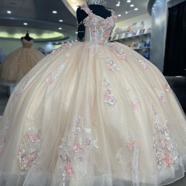 champagne shiny sweet 16 quinceanera dress 2023 lace appliques 3d flowers bow princess ball gown vestidos de 15 anos, Blue;red
champagne shiny sweet 16 quinceanera dress 2023 lace appliques 3d flowers bow princess ball gown vestidos de 15 anos, Blue;red
