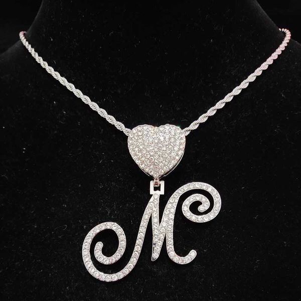 pendant necklaces men women a z cursive letter heart necklace luxury hip hop iced out bling fashion hiphop charm jewelry 230613, Silver
pendant necklaces men women a z cursive letter heart necklace luxury hip hop iced out bling fashion hiphop charm jewelry 230613, Silver