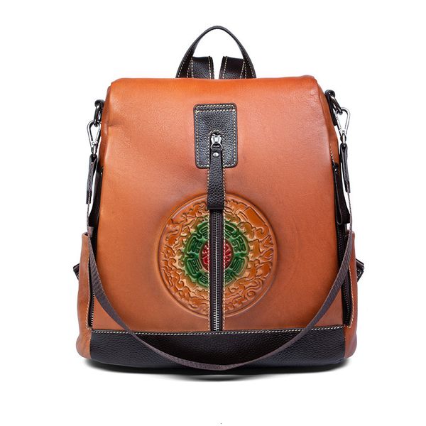 school bags genuine leather backpack female messenger shoulder book bag travel chinese style real cowhide women rucksack knapsack 230828
school bags genuine leather backpack female messenger shoulder book bag travel chinese style real cowhide women rucksack knapsack 230828