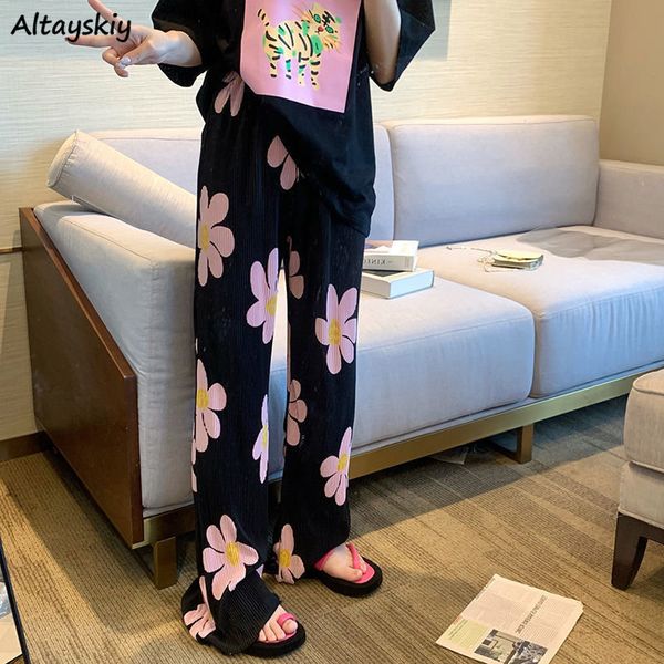 women's pants capris pants women spring straight floral high waist folds all-match stylish sweet korean style chic casual pantalones de, Black;white
women's pants capris pants women spring straight floral high waist folds all-match stylish sweet korean style chic casual pantalones de, Black;white