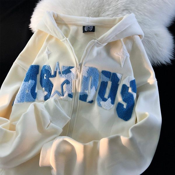 womens hoodies sweatshirts star embroidery women clothing high street fashion letters flocking zip up hoodie loose casual sweatshirt clothes, Black
womens hoodies sweatshirts star embroidery women clothing high street fashion letters flocking zip up hoodie loose casual sweatshirt clothes, Black