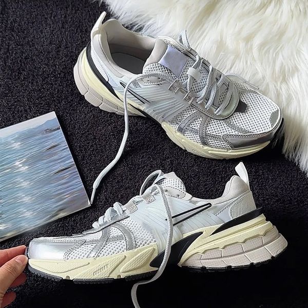 with box running shoes mens womens trainers black graphite grey v2k run summit white metallic silver runtekk sports sneakers