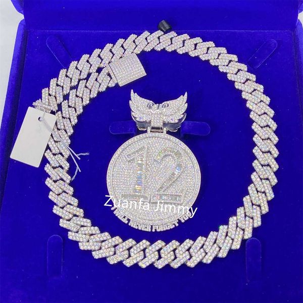 customized 3d rip pendant iced out jewelry personal use baguette moissanite pendant necklace set, Silver
customized 3d rip pendant iced out jewelry personal use baguette moissanite pendant necklace set, Silver