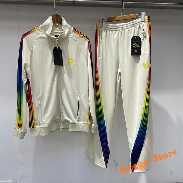 men's tracksuits men women 1 1 casual needles awge set autumn quick dry butterfly embroidery rainbow ribbon zipper pants jackets jogger, Gray
men's tracksuits men women 1 1 casual needles awge set autumn quick dry butterfly embroidery rainbow ribbon zipper pants jackets jogger, Gray