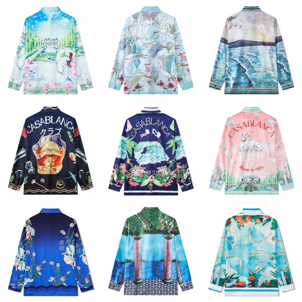 men's casual shirts long sleeve multi versions print casablanca shirt hawaii style men women oversize casual holiday beach shirt 230829, White;black
men's casual shirts long sleeve multi versions print casablanca shirt hawaii style men women oversize casual holiday beach shirt 230829, White;black