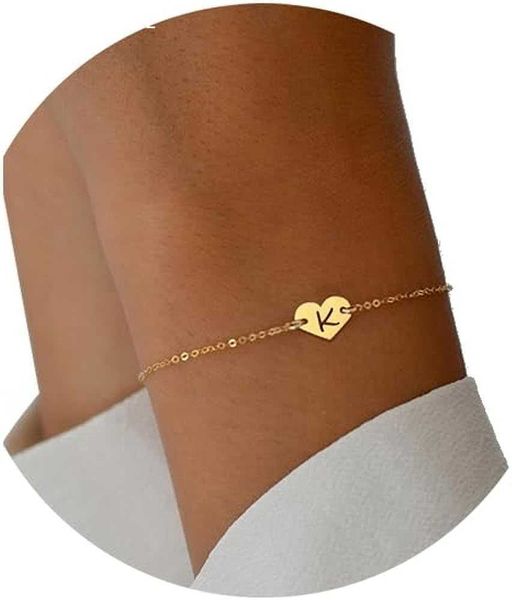 dainty heart initial bracelet for women girls classic 14k gold plated chain letter charm bracelet for women jewelry gift, Silver
dainty heart initial bracelet for women girls classic 14k gold plated chain letter charm bracelet for women jewelry gift, Silver
