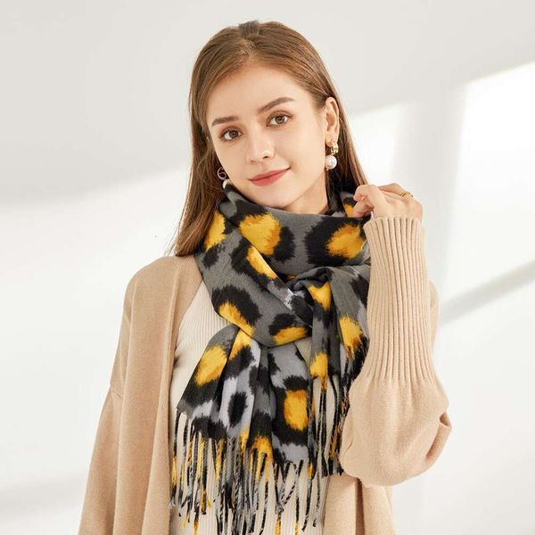 niche style mosaic leopard pattern imitation cashmere scarf womens thickened autumn and winter tassassels outer, Blue;gray
niche style mosaic leopard pattern imitation cashmere scarf womens thickened autumn and winter tassassels outer, Blue;gray