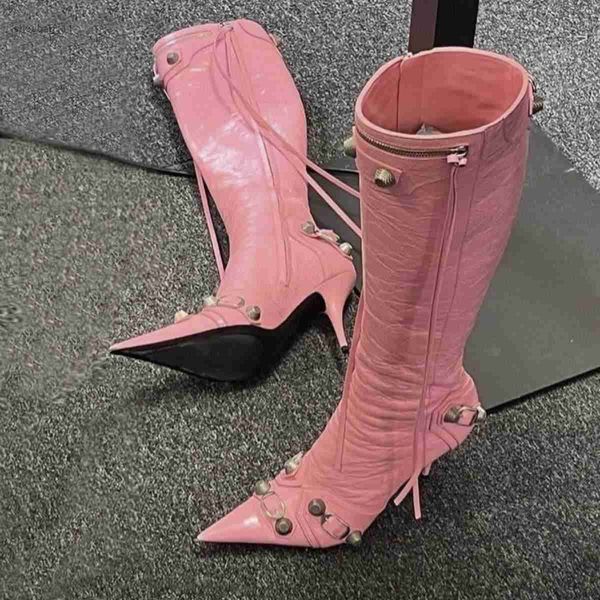 boots pink cagole studded buckle embellished leather heels knee boots side zip shoes pointed toe stiletto heel tall boot luxury designers sh, Black
boots pink cagole studded buckle embellished leather heels knee boots side zip shoes pointed toe stiletto heel tall boot luxury designers sh, Black