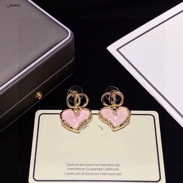 designer earrings for women charm jewelry pink peach heart pendant ear pendants including box gift choice, Golden
designer earrings for women charm jewelry pink peach heart pendant ear pendants including box gift choice, Golden