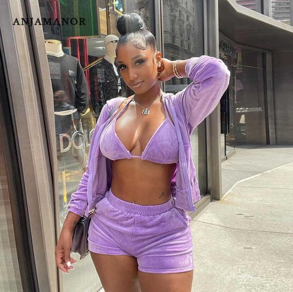 women039s two piece pants anjamanor sports 3 piece set velvet tracksuit jacket shorts fall outfits for women matching sets1626048, White
women039s two piece pants anjamanor sports 3 piece set velvet tracksuit jacket shorts fall outfits for women matching sets1626048, White