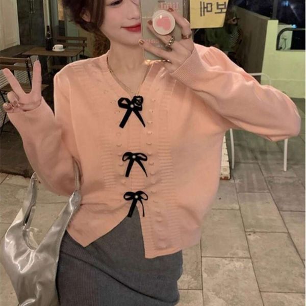 japanese sweet bowknot sweater coat for women autumn style slimmer preppy korean cardigan thick top, White;black
japanese sweet bowknot sweater coat for women autumn style slimmer preppy korean cardigan thick top, White;black