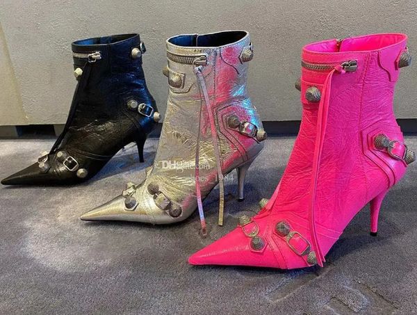 cagole sheepskin boots belt buckle decorative side zipper locomotive pointy fashion boots high heels luxury designer women's factory sh, Black
cagole sheepskin boots belt buckle decorative side zipper locomotive pointy fashion boots high heels luxury designer women's factory sh, Black