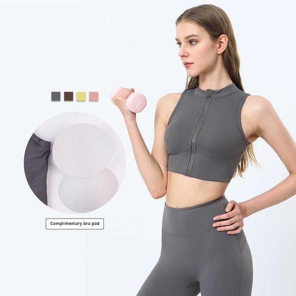 lu lu lemon bras full zipper yoga bra women elastic fiess tank round neck sports vest chest pad gym crop wear underwaist athletic885
lu lu lemon bras full zipper yoga bra women elastic fiess tank round neck sports vest chest pad gym crop wear underwaist athletic885