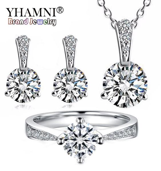 yhamni yhamni 925 sterling silver jewelry sets 6mm 1 ct cz diamant necklace earrings set bridal jewelry sets for women tzp0179008904, Slivery;golden
yhamni yhamni 925 sterling silver jewelry sets 6mm 1 ct cz diamant necklace earrings set bridal jewelry sets for women tzp0179008904, Slivery;golden