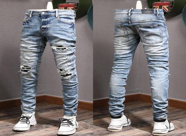 man biker jeans with plus size 38 damage distressed fading destroyed hole denim male6653454, Blue
man biker jeans with plus size 38 damage distressed fading destroyed hole denim male6653454, Blue