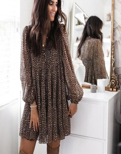 women dress loose leopard print lantern vneck spring oneck long sleeve elegant party flare swing dresses casual1213628, Black;gray
women dress loose leopard print lantern vneck spring oneck long sleeve elegant party flare swing dresses casual1213628, Black;gray