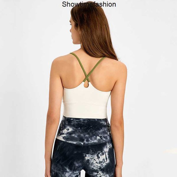 l173 contrasting color tank women simple cross-strap yoga vest naked-feel fitness sports bra underwear casual gym workout, White
l173 contrasting color tank women simple cross-strap yoga vest naked-feel fitness sports bra underwear casual gym workout, White