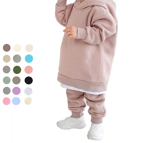 clothing sets 2023 children kids fleece winter outfits solid cotton hooded sweatshirt+pants toddler infant suit boy girl casual warm clothes, White
clothing sets 2023 children kids fleece winter outfits solid cotton hooded sweatshirt+pants toddler infant suit boy girl casual warm clothes, White