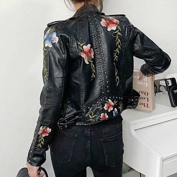 women's leather faux leather korean vintage faux leather jacket women rivet embroidered biker jacket motorcycle black leather ladies sh
women's leather faux leather korean vintage faux leather jacket women rivet embroidered biker jacket motorcycle black leather ladies sh
