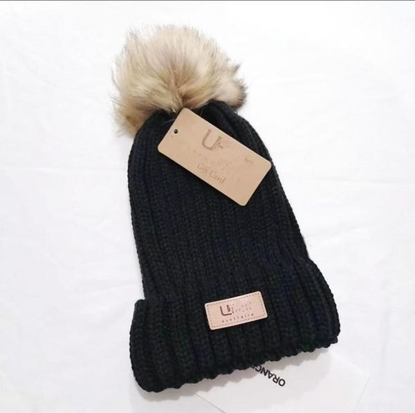 designer winter knitted beanie woolen hat women chunky knit thick warm faux fur pom beanies ggu hats female bonnet beanie caps, Blue;gray
designer winter knitted beanie woolen hat women chunky knit thick warm faux fur pom beanies ggu hats female bonnet beanie caps, Blue;gray